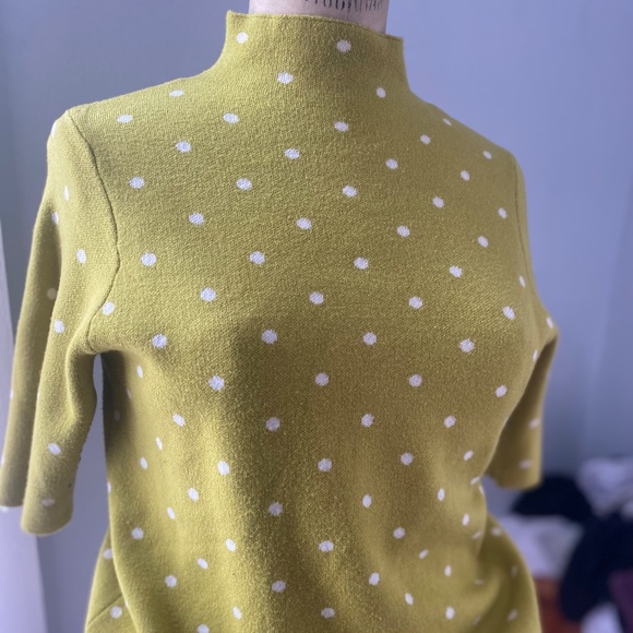 Mock Neck Polka Dot Office Wear Tee - Picture 1 of 3